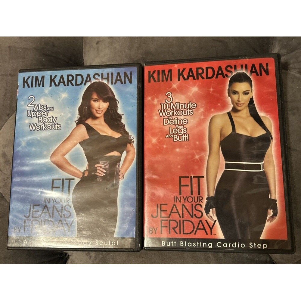 Lot of 2; Kim Kardashian Fit in Your Jeans by Friday Workout DVD 2 & 3